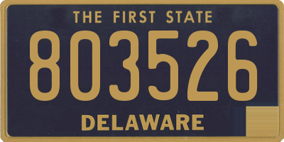 DE license plate 803526