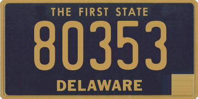 DE license plate 80353