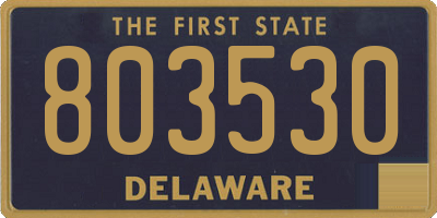 DE license plate 803530
