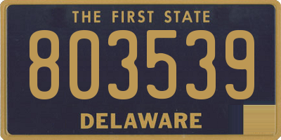 DE license plate 803539