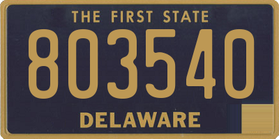 DE license plate 803540