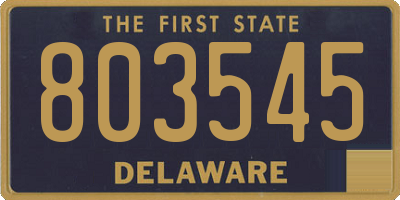 DE license plate 803545