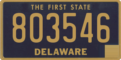 DE license plate 803546