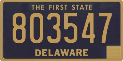 DE license plate 803547