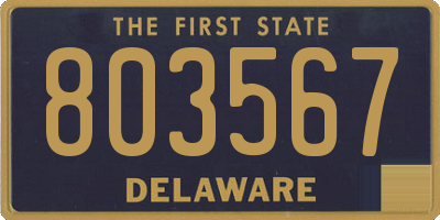 DE license plate 803567