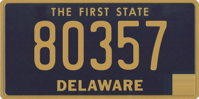 DE license plate 80357
