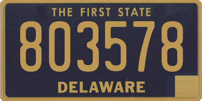 DE license plate 803578