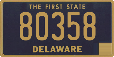 DE license plate 80358