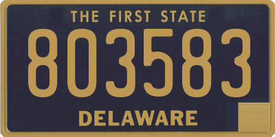 DE license plate 803583