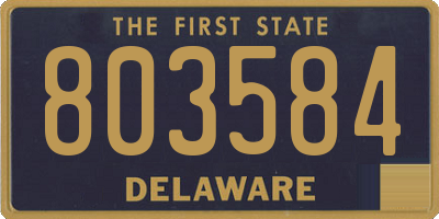 DE license plate 803584