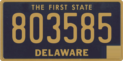 DE license plate 803585