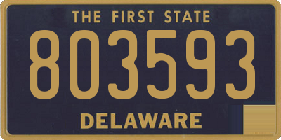DE license plate 803593