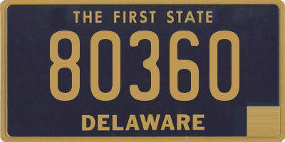 DE license plate 80360