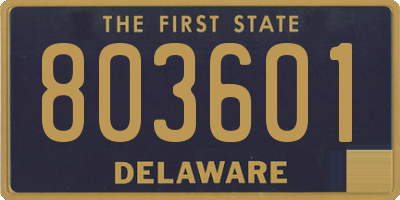 DE license plate 803601