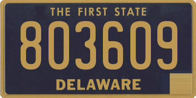 DE license plate 803609