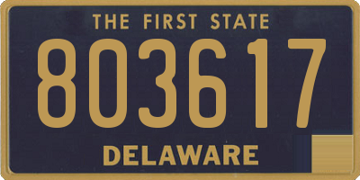 DE license plate 803617