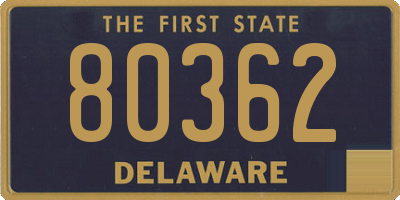 DE license plate 80362