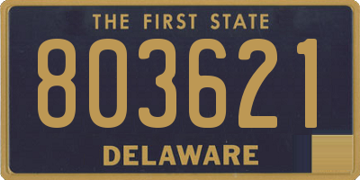 DE license plate 803621