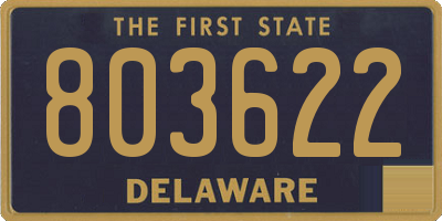 DE license plate 803622