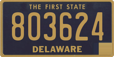 DE license plate 803624