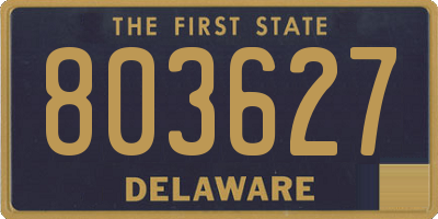 DE license plate 803627
