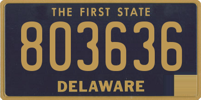 DE license plate 803636