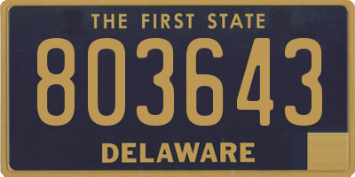 DE license plate 803643