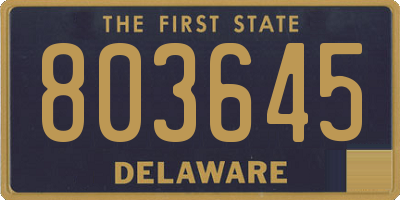 DE license plate 803645