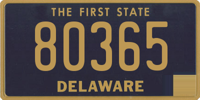 DE license plate 80365