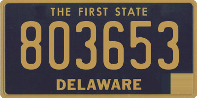 DE license plate 803653