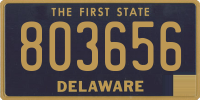 DE license plate 803656