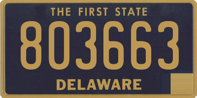 DE license plate 803663