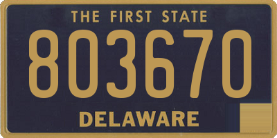 DE license plate 803670