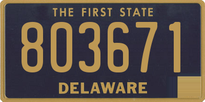DE license plate 803671