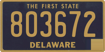 DE license plate 803672