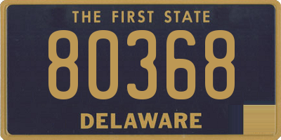 DE license plate 80368