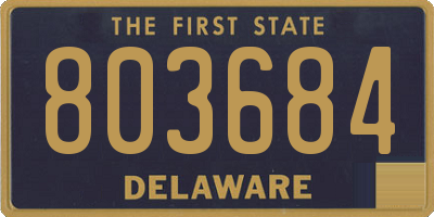 DE license plate 803684