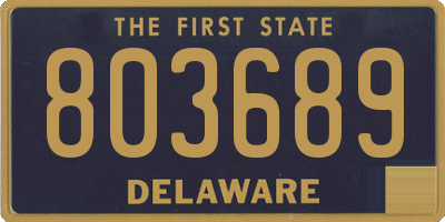 DE license plate 803689
