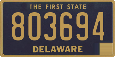 DE license plate 803694