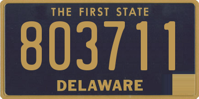 DE license plate 803711