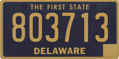 DE license plate 803713