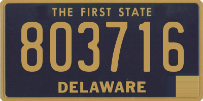 DE license plate 803716