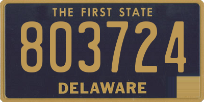 DE license plate 803724