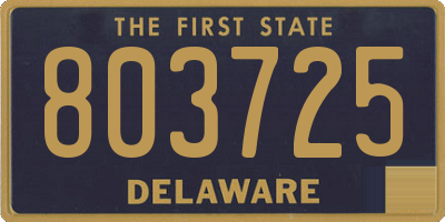 DE license plate 803725