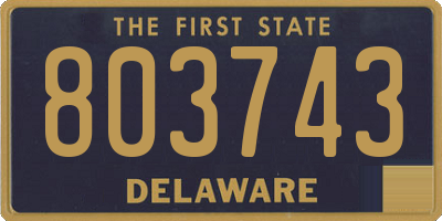DE license plate 803743