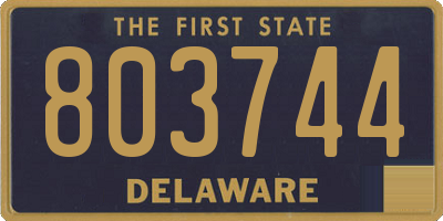 DE license plate 803744