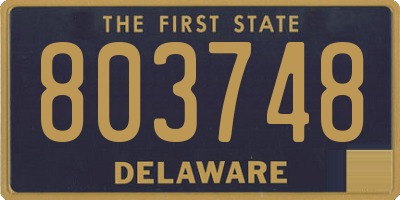 DE license plate 803748