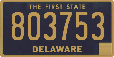 DE license plate 803753