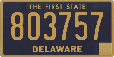DE license plate 803757