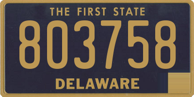 DE license plate 803758